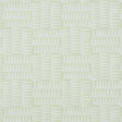 Charlie green wallpaper by Schumacher featuring a dense forest of pennant stripes in a small-scale pattern, shown in a styled bedroom setting.