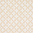 Emerson wallpaper in ivory on beige by Schumacher, featuring a small-scale quatrefoil-inspired print with a hand-painted feel.