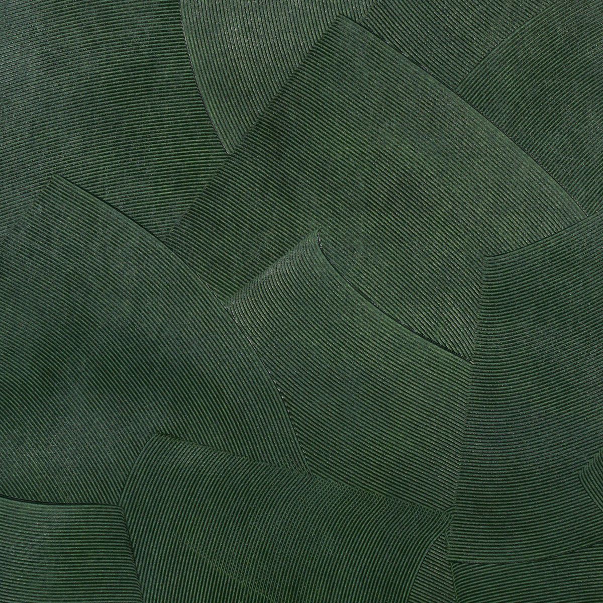 Hand-Combed Plaster in Green Leaf by David Kaihoi for Schumacher. Handcrafted, textural green wallcovering with gestural plaster effect.