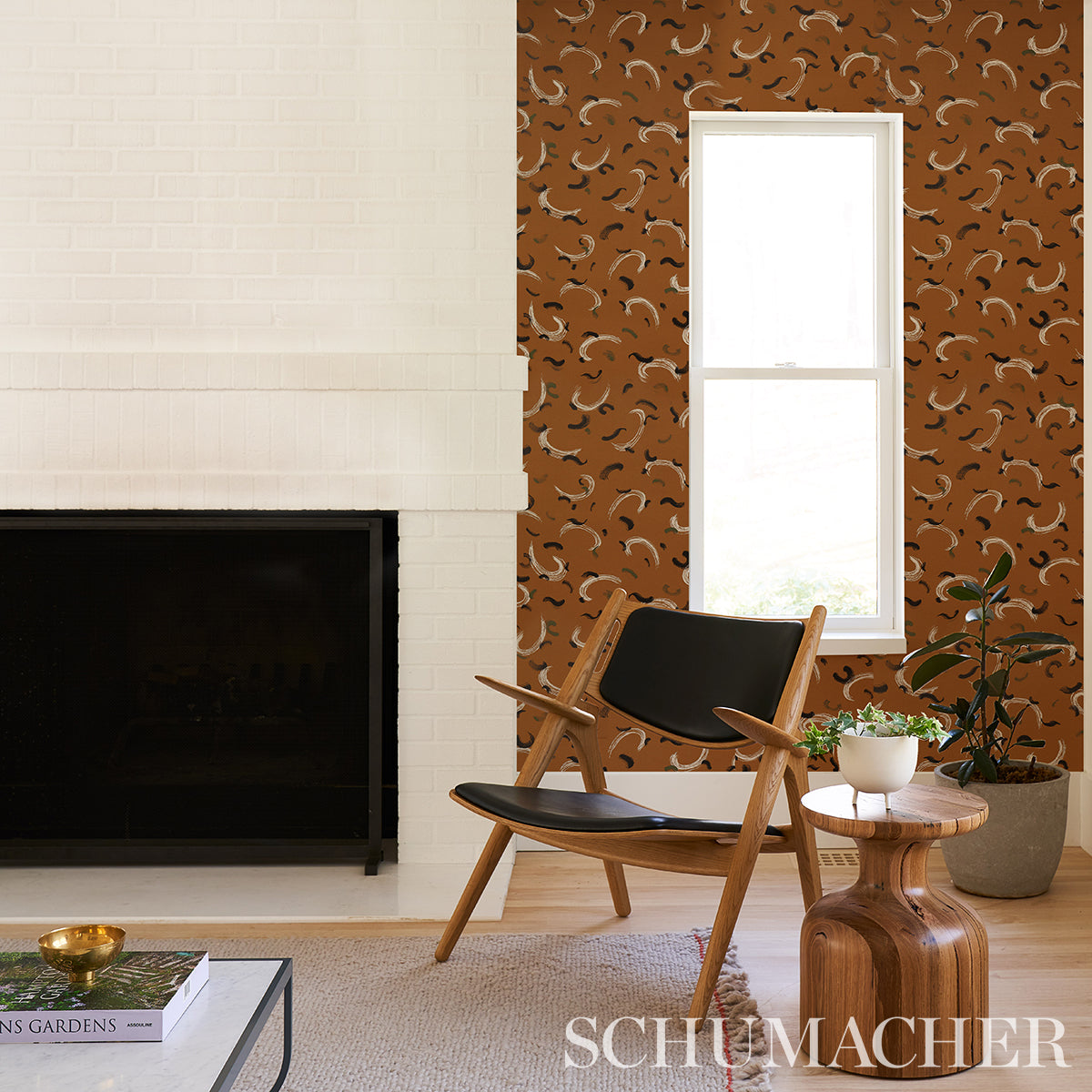 Brushmark Gold by David Kaihoi Surface Print Wallpaper – Schumacher 5013960