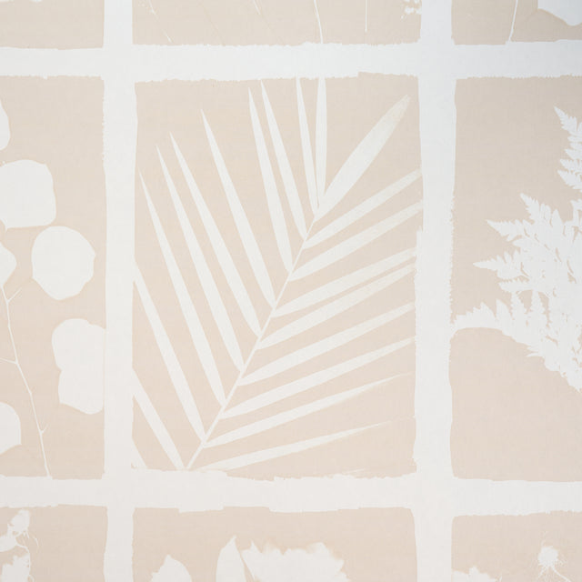 Cyanotype Panel Natural by Schumacher Botanical Grid Wallcovering – Schumacher 5013971