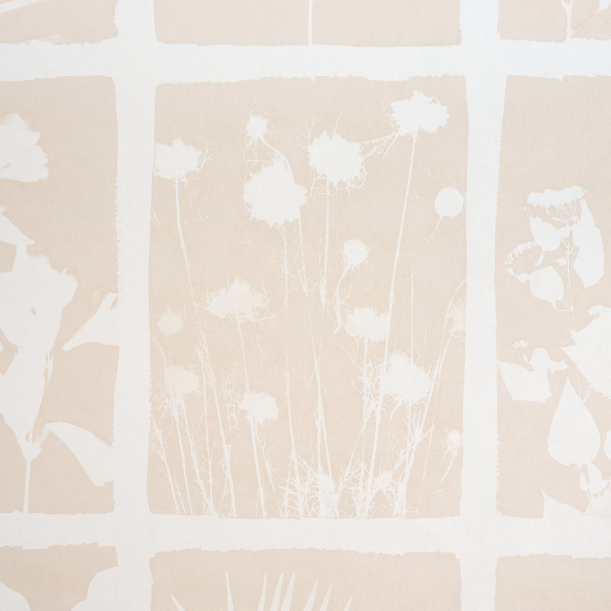 Cyanotype Panel Natural by Schumacher Botanical Grid Wallcovering – Schumacher 5013971