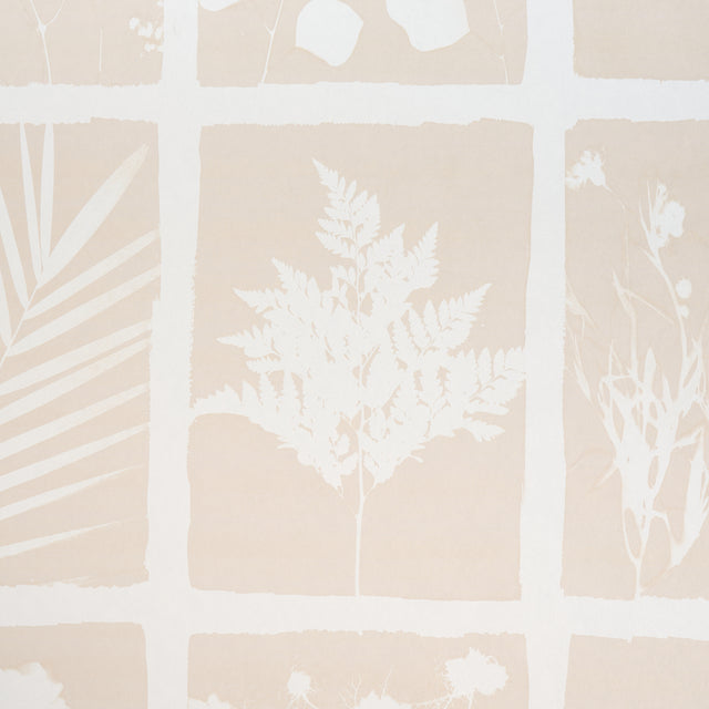 Cyanotype Panel Natural by Schumacher Botanical Grid Wallcovering – Schumacher 5013971