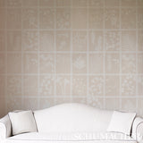 Cyanotype Panel Natural by Schumacher Botanical Grid Wallcovering – Schumacher 5013971