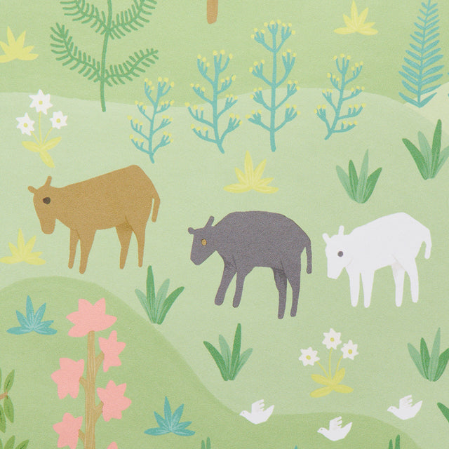 Las Colinas Green Pastoral Landscape Wallpaper – Schumacher 5013980