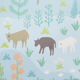 Las Colinas Blue Pastoral Landscape Wallpaper by Schumacher – 5013981