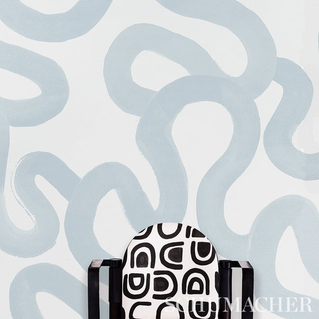 Trace Sea by Hadiya Williams Abstract Painterly Wallpaper – Schumacher 5013991