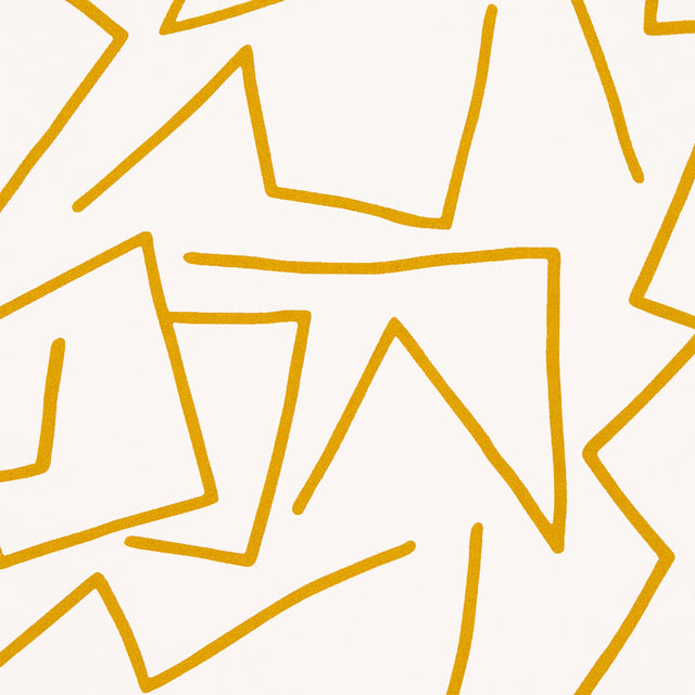 Tangent Ochre by Hadiya Williams Abstract Linear Wallpaper – Schumacher 5014000