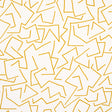 Tangent wallpaper in ochre by Hadiya Williams for Schumacher, featuring a lively linear abstract pattern in yellow ochre on white.