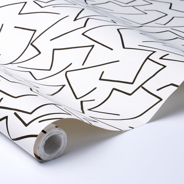 Tangent Ivory Abstract Linear Wallpaper by Hadiya Williams – Schumacher 5014001