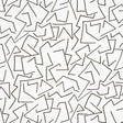 Tangent wallpaper in ivory by Hadiya Williams for Schumacher, featuring a lively linear abstract pattern in black on white.