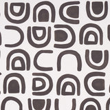 Threshold wallpaper in Carbon by Hadiya Williams for Schumacher, featuring a modern abstract grid pattern in black on white.