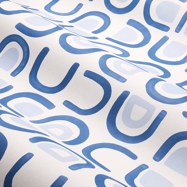 Threshold Lapis by Hadiya Williams Abstract Blue Wallpaper – Schumacher 5014011