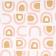 Threshold wallpaper in Salt & Ochre by Hadiya Williams for Schumacher, featuring a lively abstract grid pattern in pink and ochre tones.