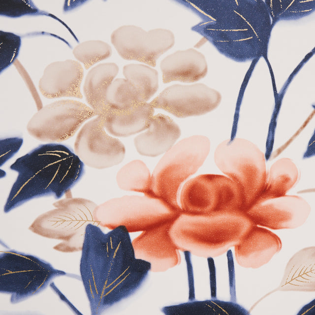 Imari Blue Ink by David Kaihoi Japanese Porcelain Floral Wallpaper – Schumacher 5014050
