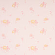 Pom Pom Forest wallpaper in blush by Marie-Chantal for Schumacher, featuring a delicate small-scale floral pattern in soft pink and yellow tones.