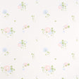 Pom Pom Forest wallpaper in ivory by Marie-Chantal for Schumacher, featuring a delicate small-scale floral pattern.