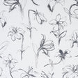 Close Your Eyes and Remember wallpaper by Hera Ford for Schumacher, featuring a loose, gestural botanical floral pattern in soft black.