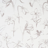 Close Your Eyes and Remember wallpaper in Slate by Hera Ford for Schumacher, featuring a loose, gestural botanical floral pattern.