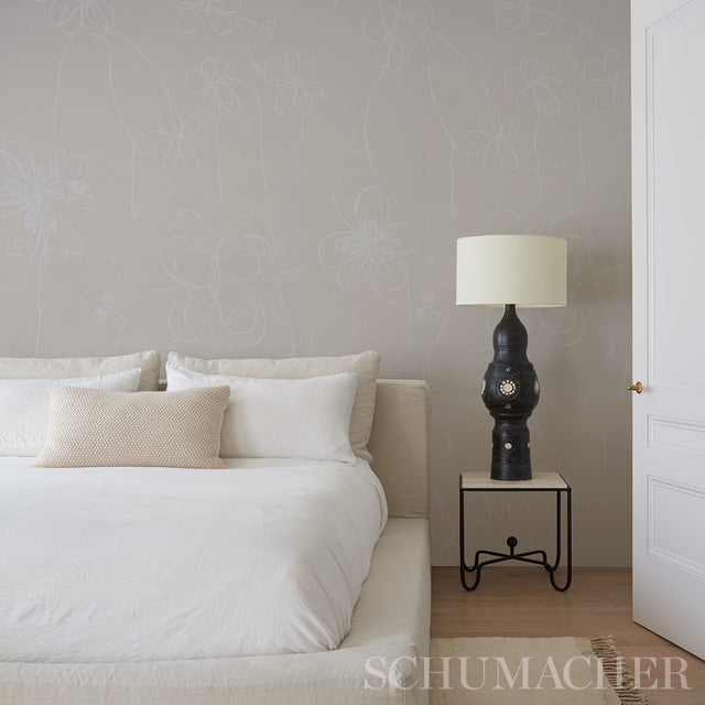 Come Back as a Flower Light Neutral by Hera Ford Floral Wallpaper – Schumacher 5014092