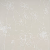 Come Back as a Flower wallpaper in light neutral by Hera Ford for Schumacher, featuring hand-drawn floral design on a neutral background.