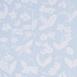 Orchids Have Dreams wallpaper in sky blue by Hera Ford for Schumacher, featuring large-scale painterly orchid silhouettes.