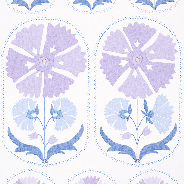 Anjuna Floral Lilac by Schumacher Bohemia Collection Wallpaper – Schumacher 5014111