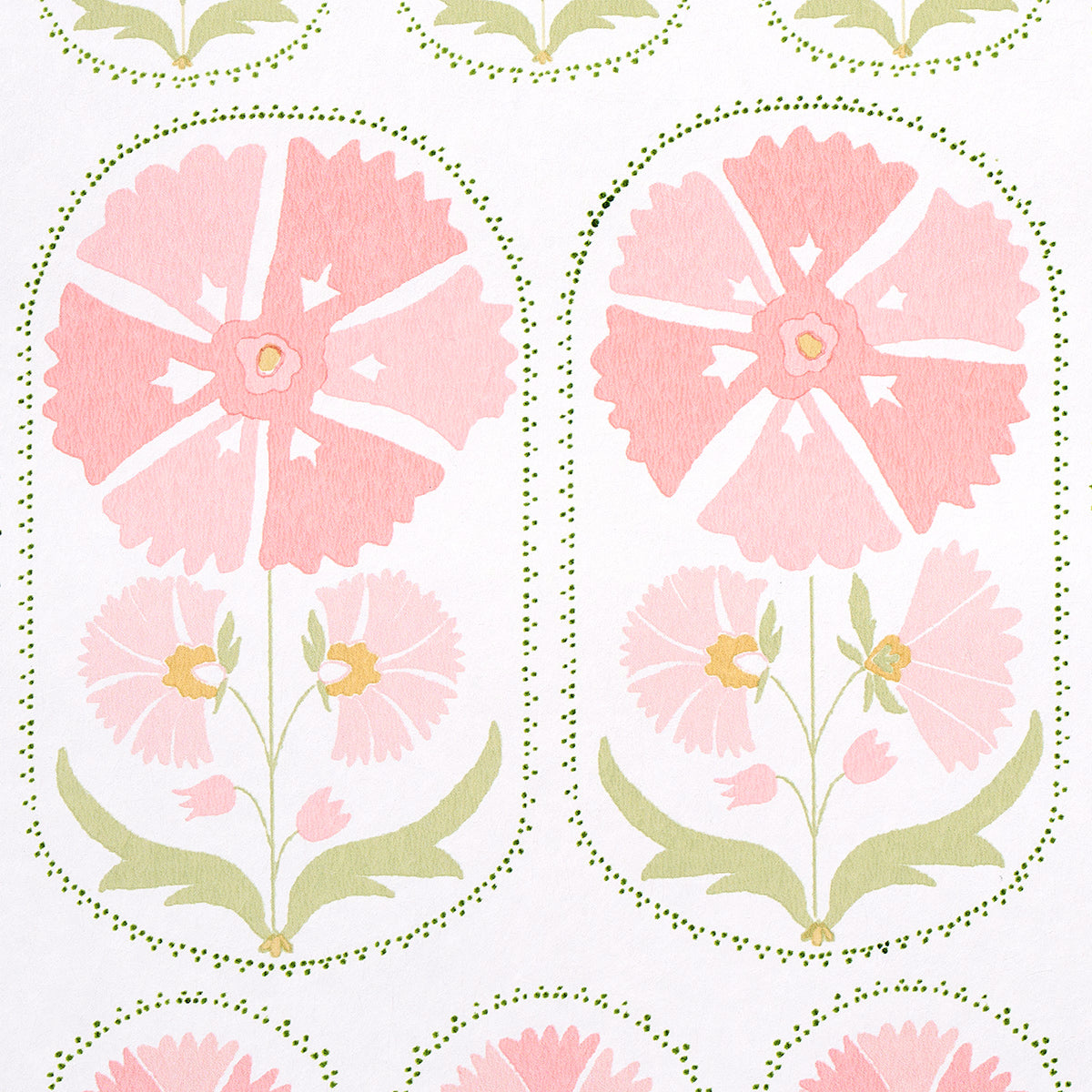 Anjuna Floral Blush by Schumacher Vintage Suzani-Inspired Floral Wallpaper – Schumacher 5014112
