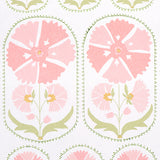 Anjuna Floral Blush by Schumacher Vintage Suzani-Inspired Floral Wallpaper – Schumacher 5014112