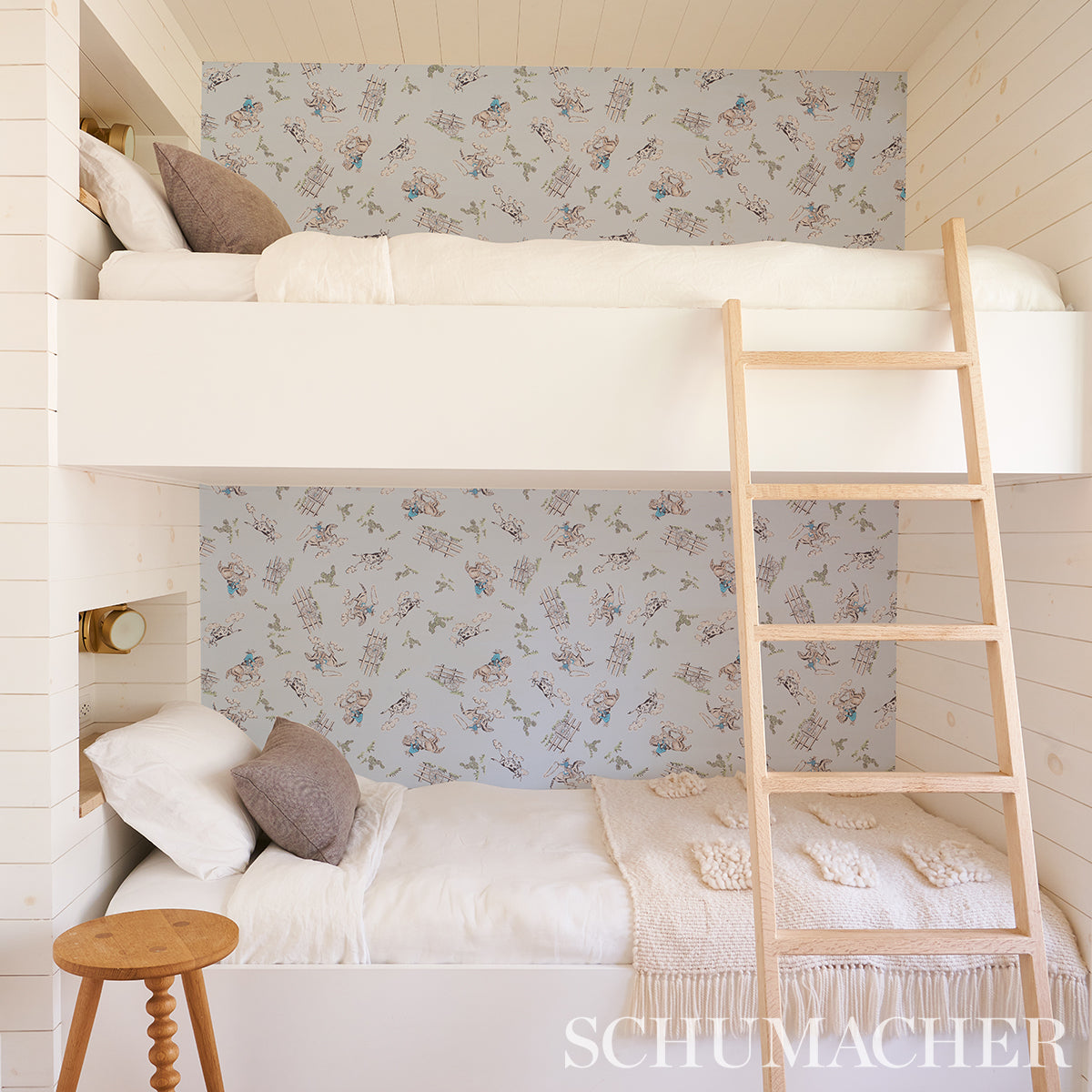 Wild West Blue by Marie-Chantal Playful Cowboy Wallpaper – Schumacher 5014121