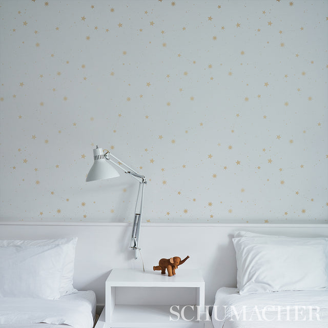 Scattered Stars Ivory by Marie-Chantal Schumacher Wallpaper – Schumacher 5014140