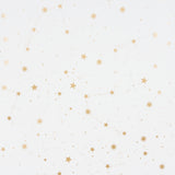 Scattered Stars wallpaper in ivory by Schumacher, featuring a constellation of metallic gold stars on a matte ivory background.