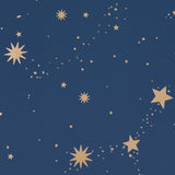 Scattered Stars Night by Marie-Chantal Celestial Blue and Gold Wallpaper – Schumacher 5014141