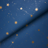 Scattered Stars Night by Marie-Chantal Celestial Blue and Gold Wallpaper – Schumacher 5014141