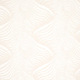Sauvage in Natural by Schumacher - Abstract animal-inspired wallpaper in a tonal, wavy pattern, shown in a modern interior setting.