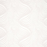 Sauvage in Dove by Schumacher - abstract animal-inspired wallpaper in soft neutral tones, shown in room and detail views.