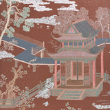 Coromandel Panel Set Cinnabar by Schumacher Scenic Chinoiserie Wallpaper – Schumacher 5014161