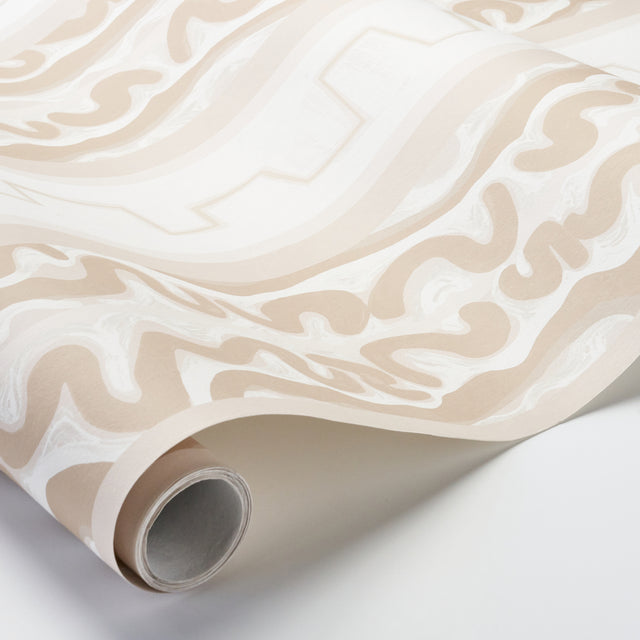 Night at the Opera Linen by Schumacher Maximalist Abstract Stripe Wallpaper – Schumacher 5014181