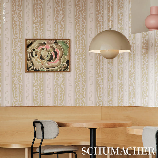 Night at the Opera Linen by Schumacher Maximalist Abstract Stripe Wallpaper – Schumacher 5014181