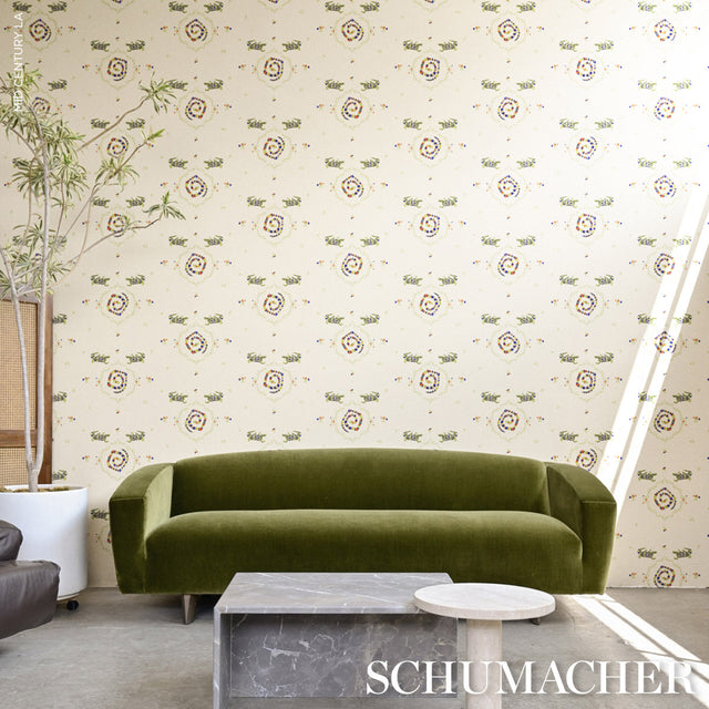 Reptilia Bright Multi by Schumacher Playful Embroidered Animal Wallpaper – Schumacher 5014190