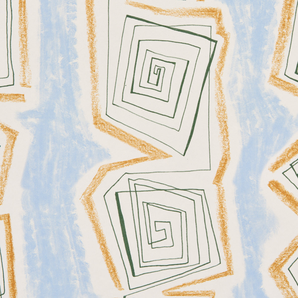 Taboo Sky by Backdrop Abstract Hand-Drawn Stripe Wallpaper – Schumacher 5014211