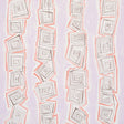 Taboo Warm Lilac by Backdrop for Schumacher – Abstract Doodle Stripe Wallpaper