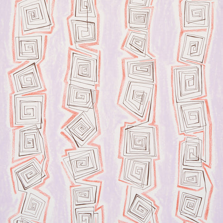Taboo Warm Lilac by Backdrop for Schumacher – Abstract Doodle Stripe Wallpaper