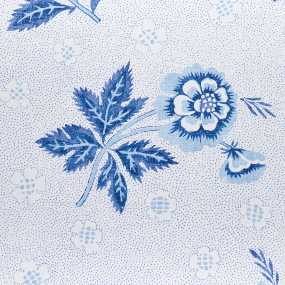 Colline Porcelain by Schumacher Small-Scale Floral Wallpaper – Schumacher 5014220