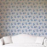 Colline Porcelain by Schumacher Small-Scale Floral Wallpaper – Schumacher 5014220