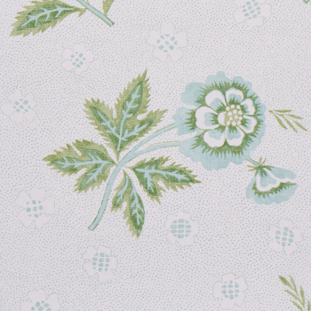 Colline Leaf & Aqua Small-Scale Floral Wallpaper by Schumacher – 5014221