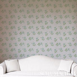 Colline Leaf & Aqua Small-Scale Floral Wallpaper by Schumacher – 5014221