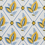 Basile Trellis Yellow & Blue Wallpaper by Schumacher – 5014230