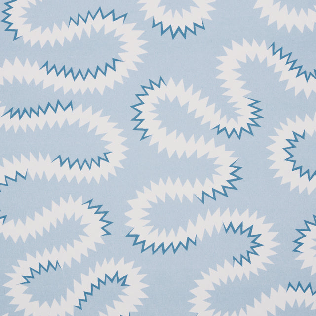 Zoelie Sky by Schumacher Modern Vermicelli Motif Wallpaper – Schumacher 5014241