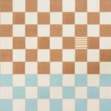 Gambit Panel Teal & Earthy Brown by Backdrop Painterly Checkered Wallpaper – Schumacher 5014260